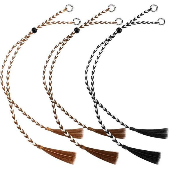 Western Braided Hat Chin Straps Set Removable Tassels for Men Women main image 2